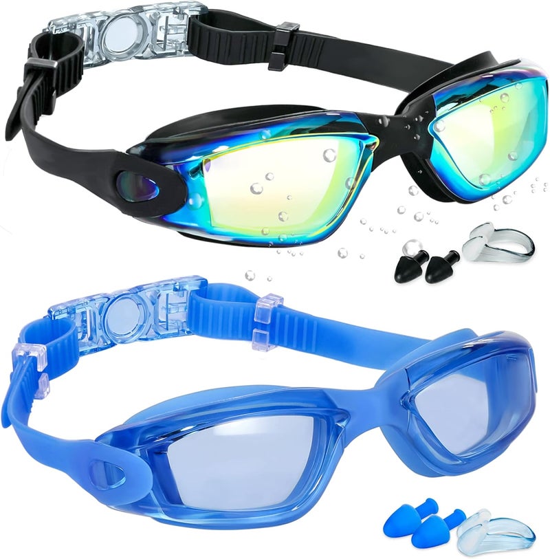 EWPJDK Swim Goggles - 2 Pack Swimming Goggles Anti Fog No Leaking For Adult Women Men - Image 1